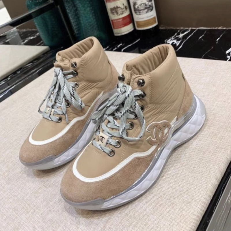 Ch*el fabric sneakers in khaki