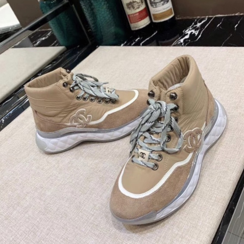 Ch*el fabric sneakers in khaki