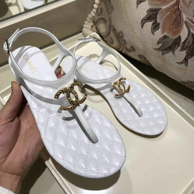 Ch*el slide sandal in white