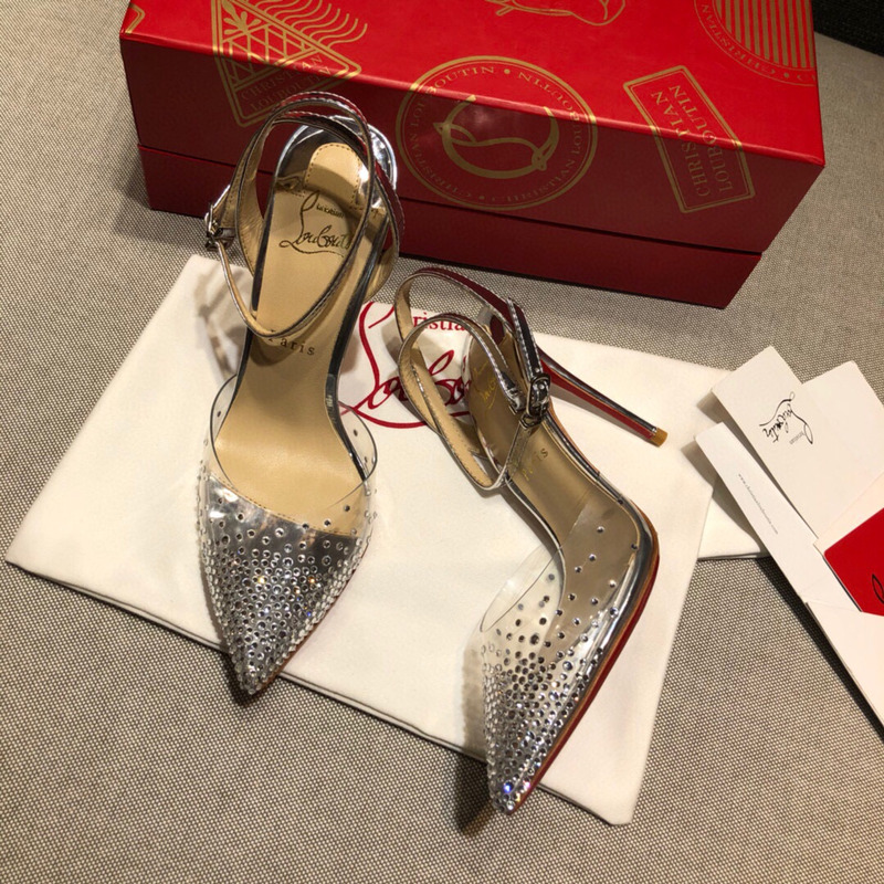 Ch**an louboutin very strass pvc women high heels