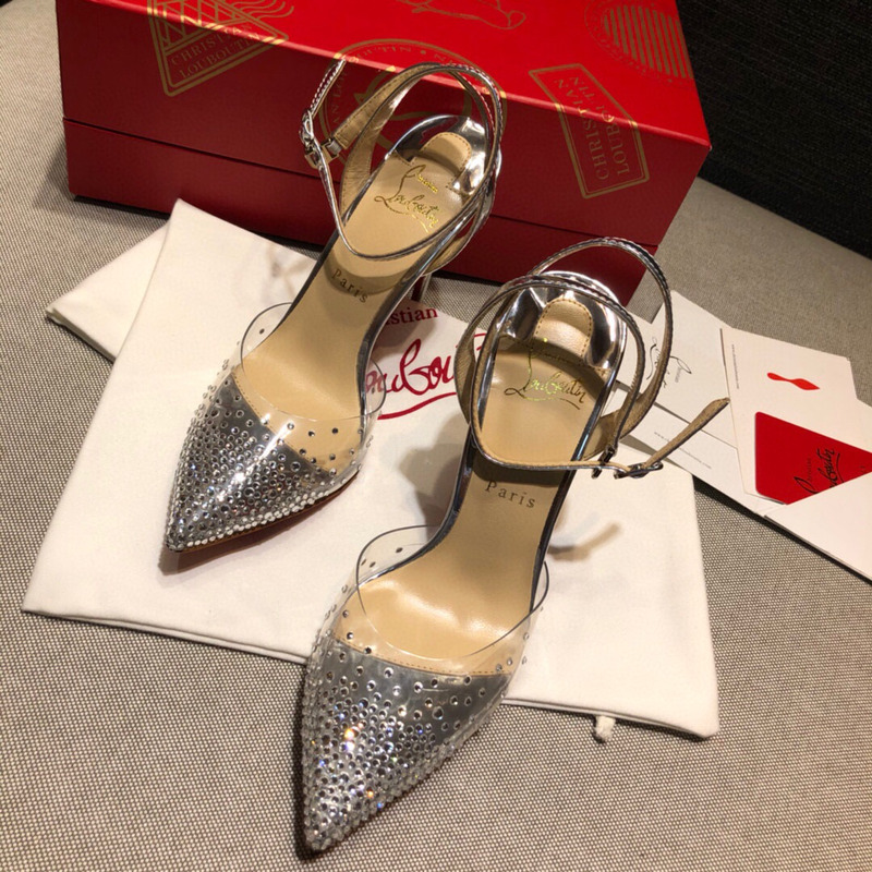 Ch**an louboutin very strass pvc women high heels