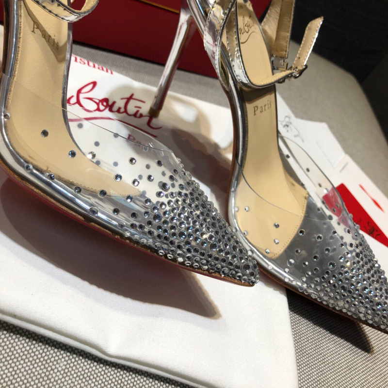 Ch**an louboutin very strass pvc women high heels