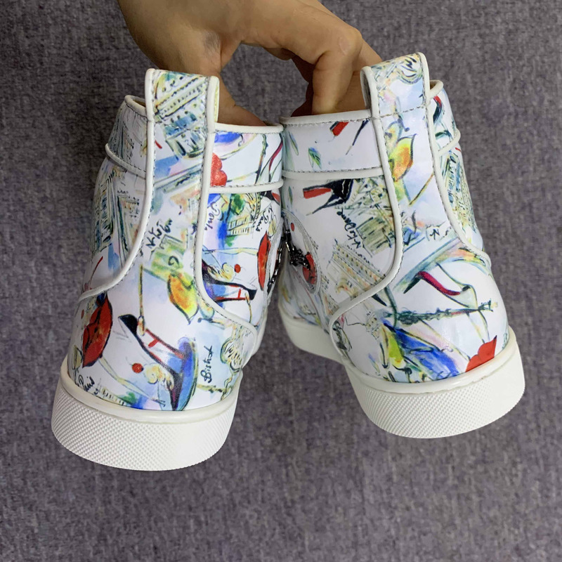 Ch**an louboutin super perfect l**is junior high-top trainers