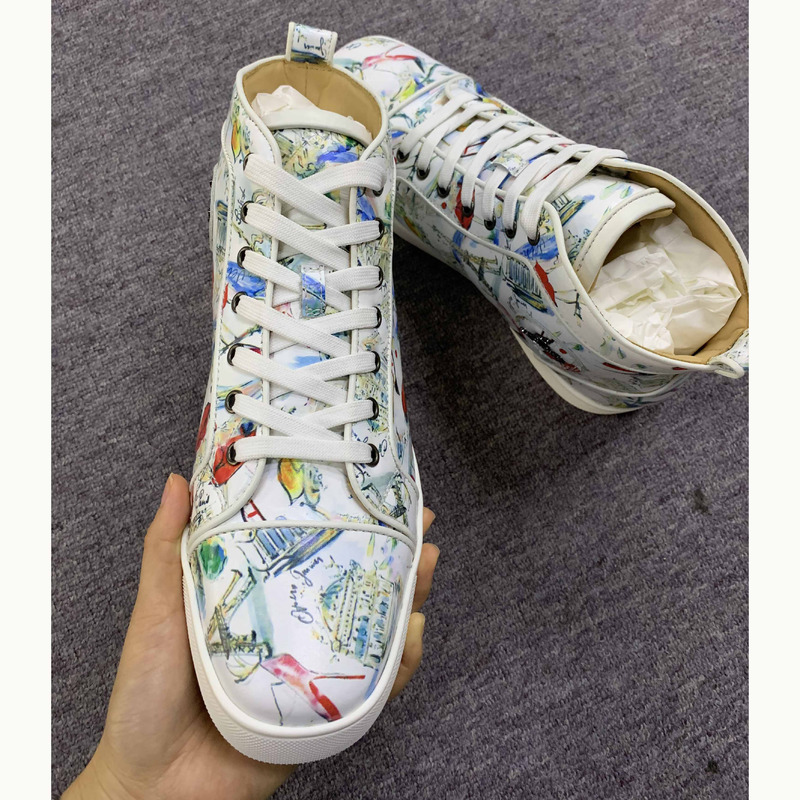 Ch**an louboutin super perfect l**is junior high-top trainers