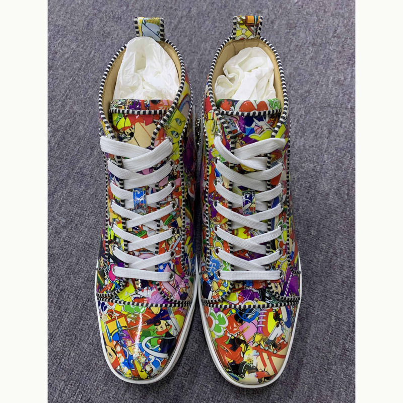 Ch**an louboutin lou orlato super loubi-print high-top trainers