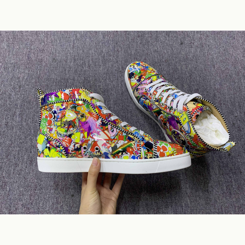 Ch**an louboutin lou orlato super loubi-print high-top trainers