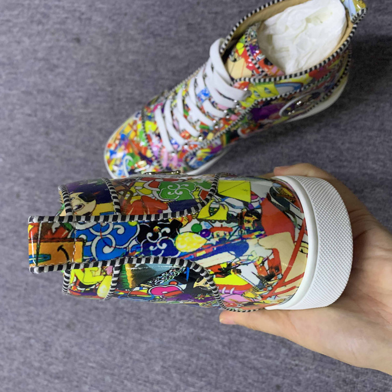 Ch**an louboutin lou orlato super loubi-print high-top trainers