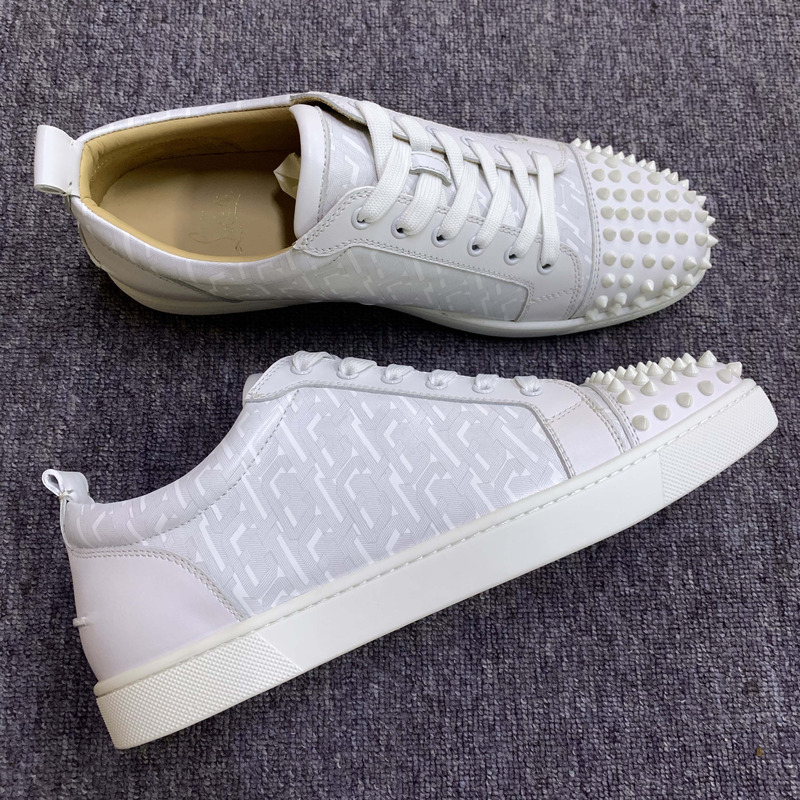 Ch**an louboutin white l**is junior spikes orlato sneakers