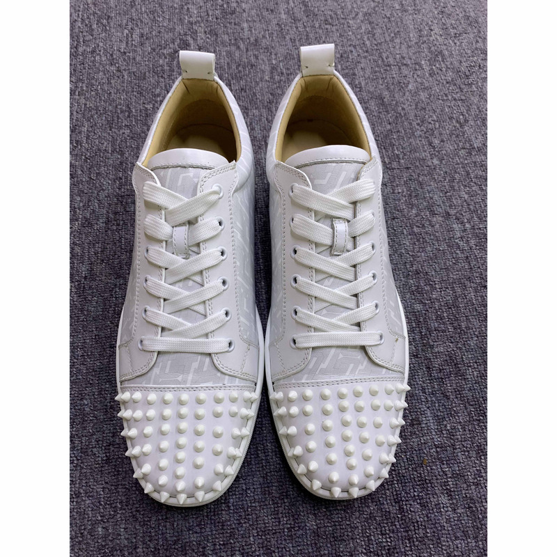 Ch**an louboutin white l**is junior spikes orlato sneakers