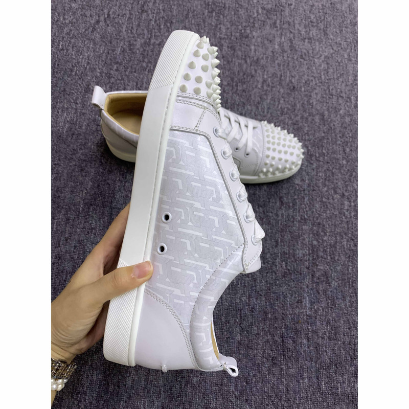 Ch**an louboutin white l**is junior spikes orlato sneakers