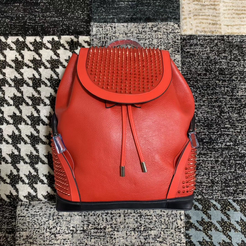 Ch**an louboutin red backpack