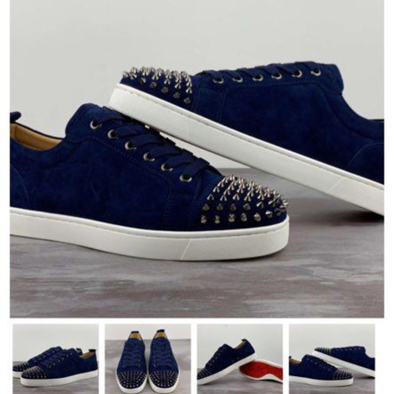 Ch**an louboutin  junior spikes men''s flat