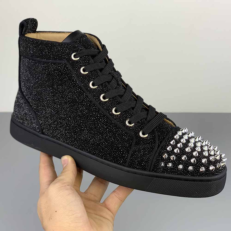 Ch**an louboutin high top l**is junior spikes orlato sneaker