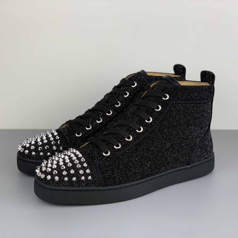 Ch**an louboutin high top l**is junior spikes orlato sneaker