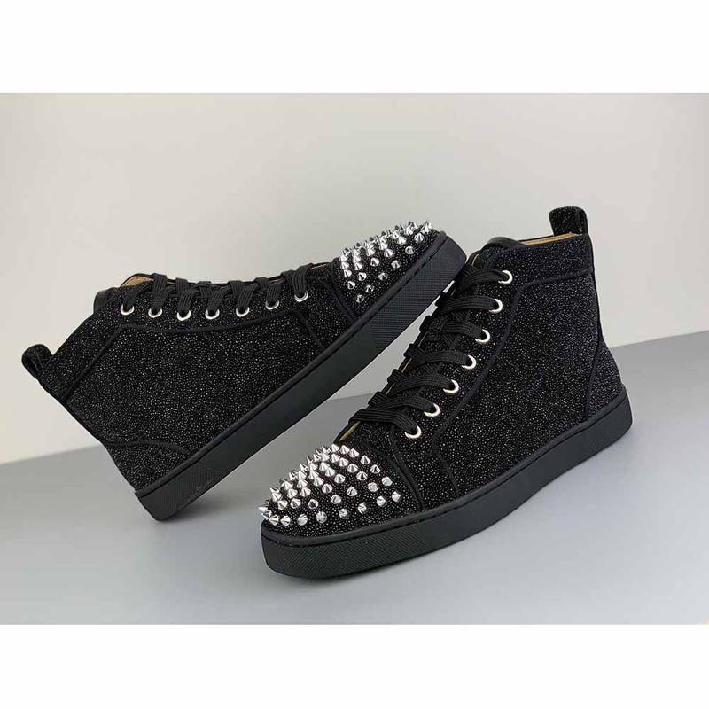 Ch**an louboutin high top l**is junior spikes orlato sneaker