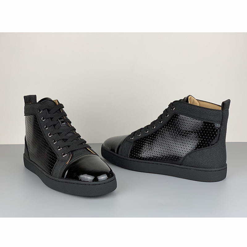 Ch**an louboutin high top black sneakers