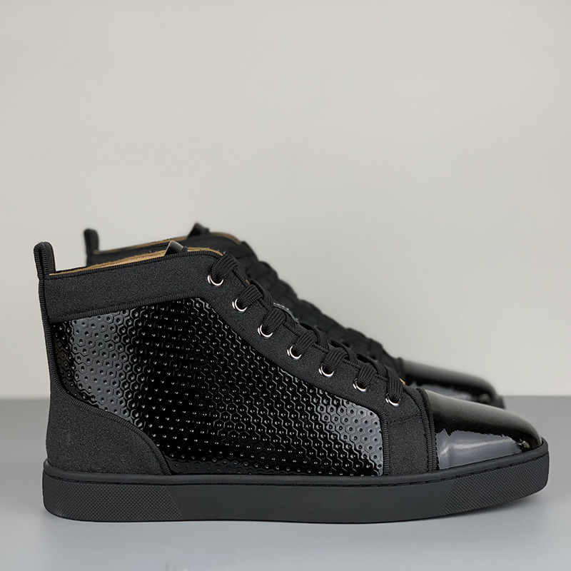 Ch**an louboutin high top black sneakers