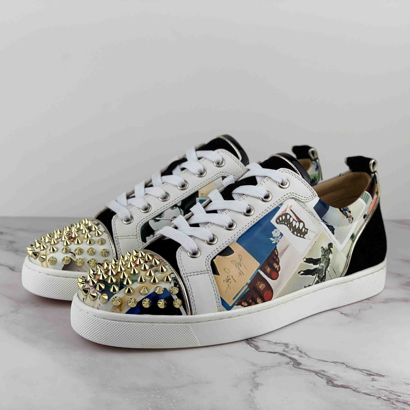 Ch**an louboutin l**is spikes orlato sneaker