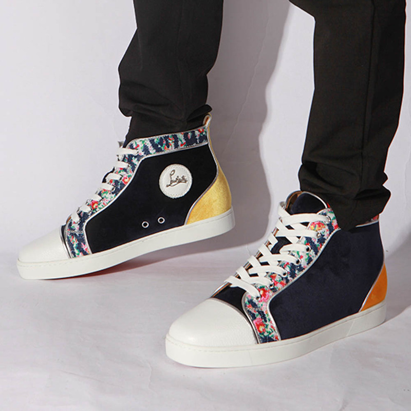 [made  to order] Ch**an louboutin limited version l**is orlato men''s flat in version multi&jumbo calf