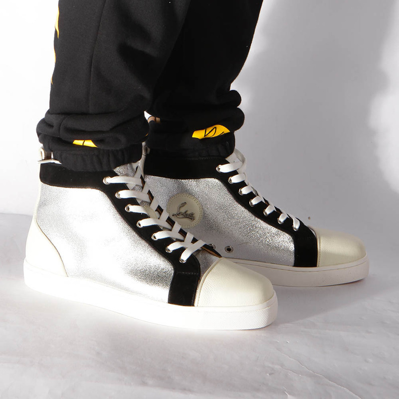 [made  to order] Ch**an louboutin super perfect l**is orlato flat jumbo high-top sneaker