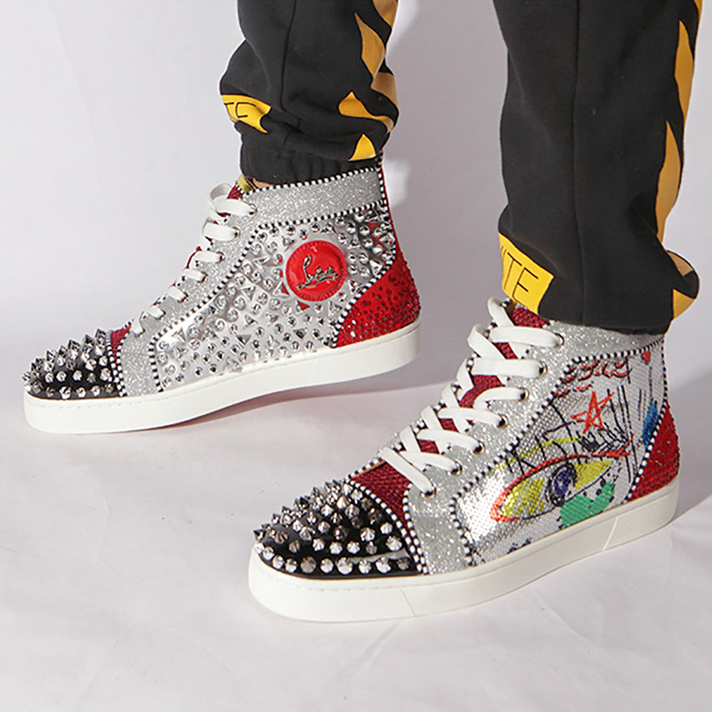 Ch**an louboutin super perfect l**is flat patent leather sneakers