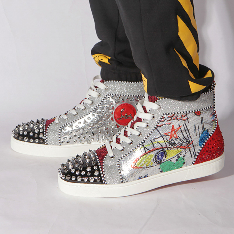 Ch**an louboutin super perfect l**is flat patent leather sneakers