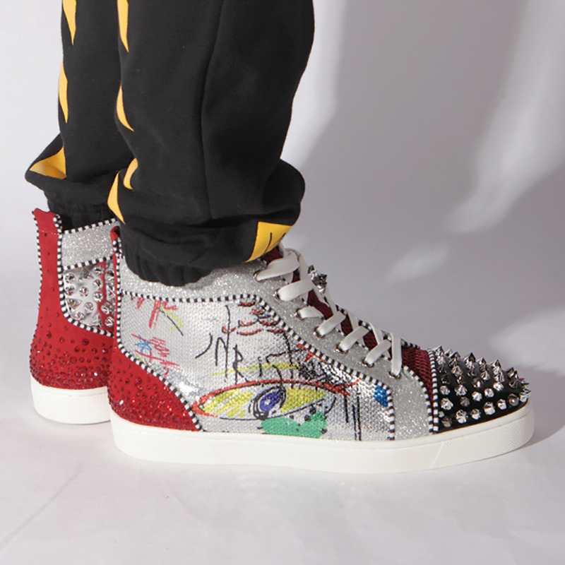 Ch**an louboutin super perfect l**is flat patent leather sneakers