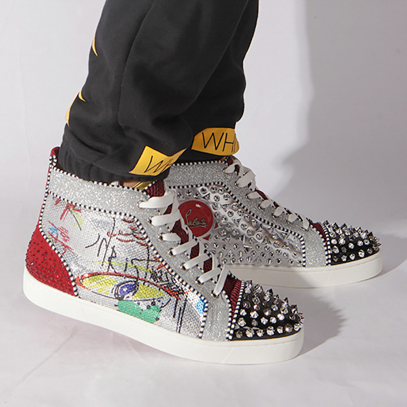 Ch**an louboutin super perfect l**is flat patent leather sneakers