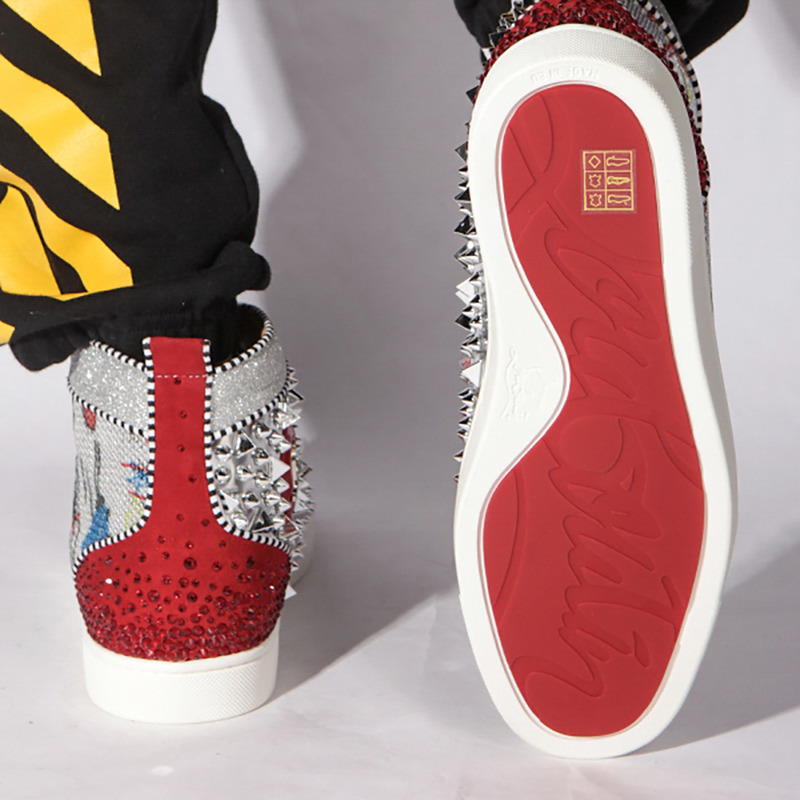 Ch**an louboutin super perfect l**is flat patent leather sneakers