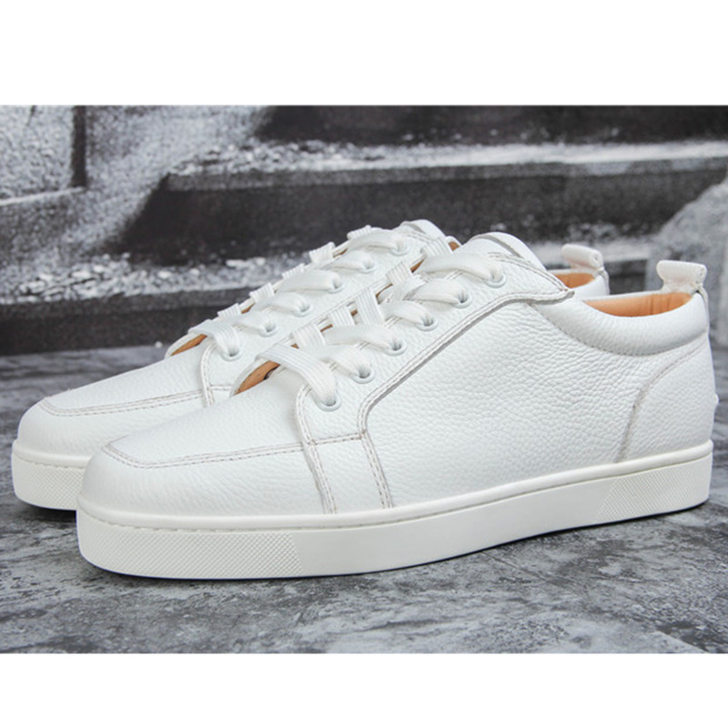 made-to-order!!! Ch**an louboutin limited version rantulow flat latte leather sneakers