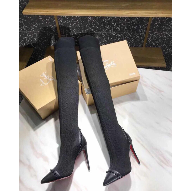 Ch**an louboutin black women boots