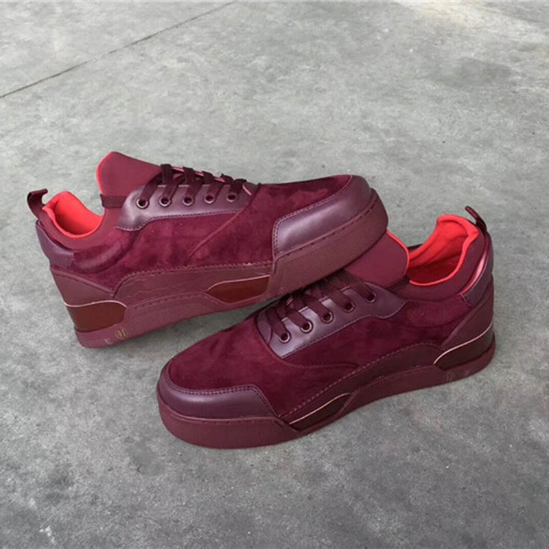 [made  to order] Ch**an louboutin super perfect merlot aurelien flat sneakers