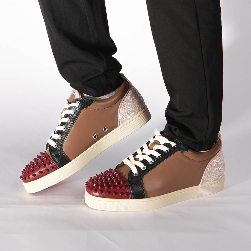 made-to-order!!! Ch**an louboutin limited version l**is junior spikes men''s flat sneakers