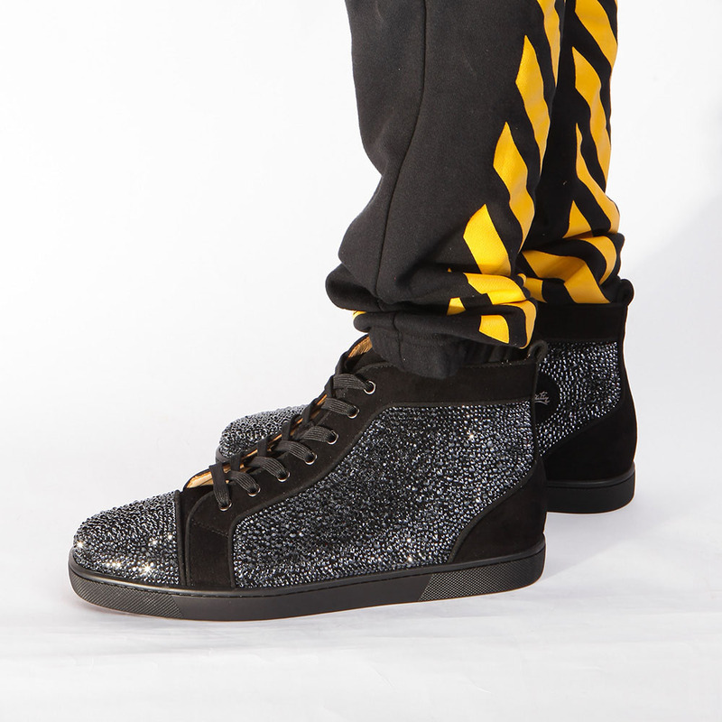 made-to-order!!! Ch**an louboutin limited version l**is strass black men