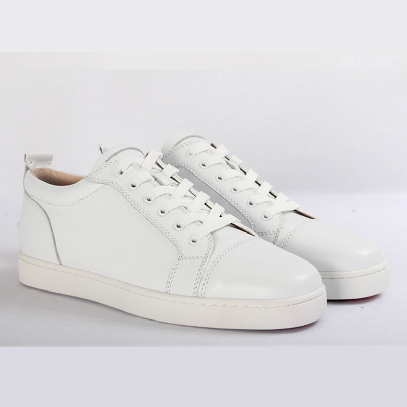 Ch**an louboutin limited version l**is junior flat white low top calf sneaker