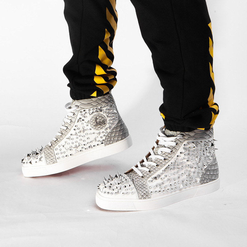 Ch**an louboutin super perfect high top spikes sneaker made to order