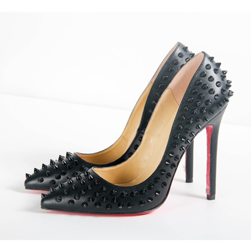 made to order!!! Ch**an louboutin super perfect Ch**an louboutin follies spikes black heel made to order