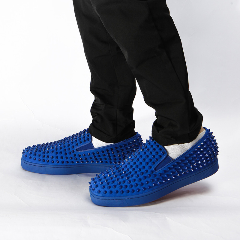 Ch**an louboutin limited version roller-boat spikes men