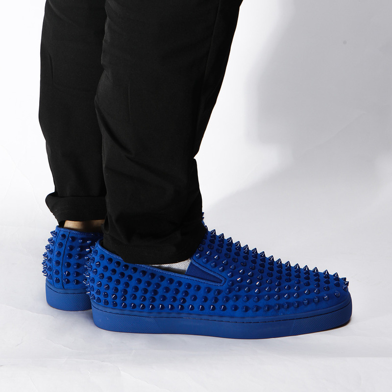 Ch**an louboutin limited version roller-boat spikes men