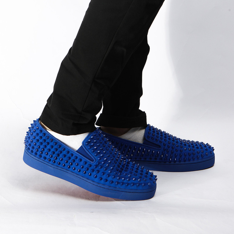 Ch**an louboutin limited version roller-boat spikes men