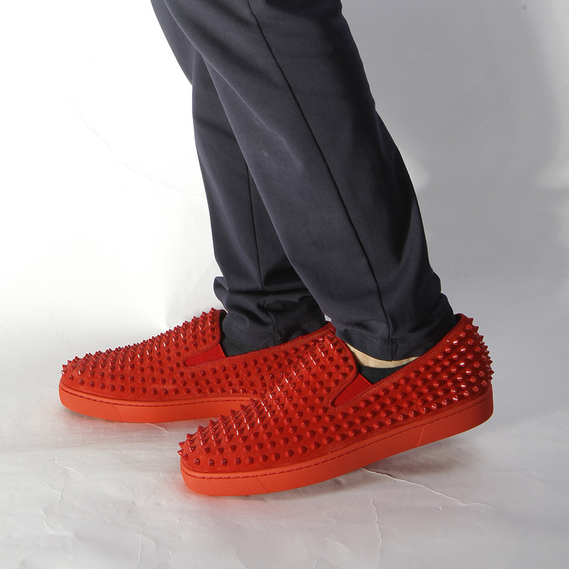 Ch**an louboutin limited version roller-boat spikes men