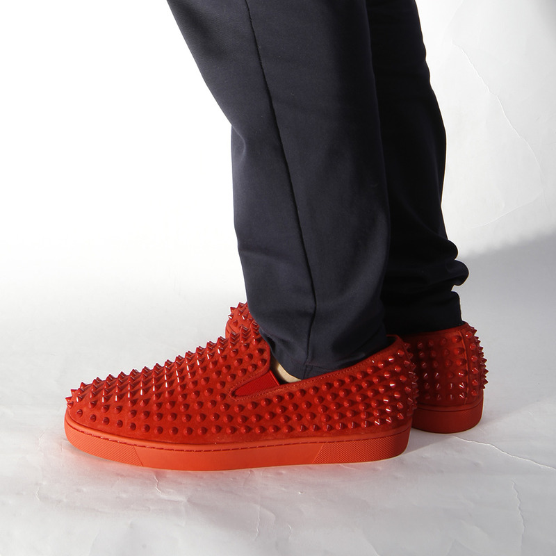 Ch**an louboutin limited version roller-boat spikes men