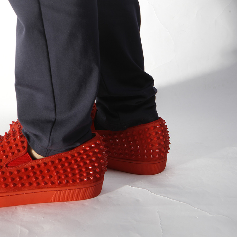 Ch**an louboutin limited version roller-boat spikes men