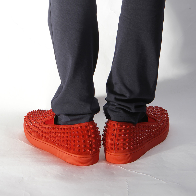 Ch**an louboutin limited version roller-boat spikes men