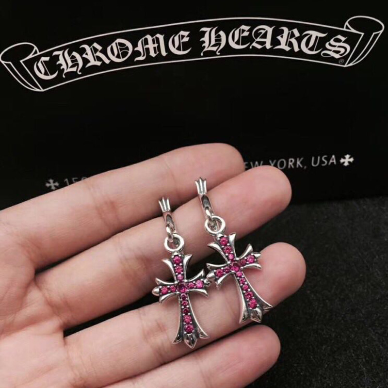 Chrome Heart Cross Earrings