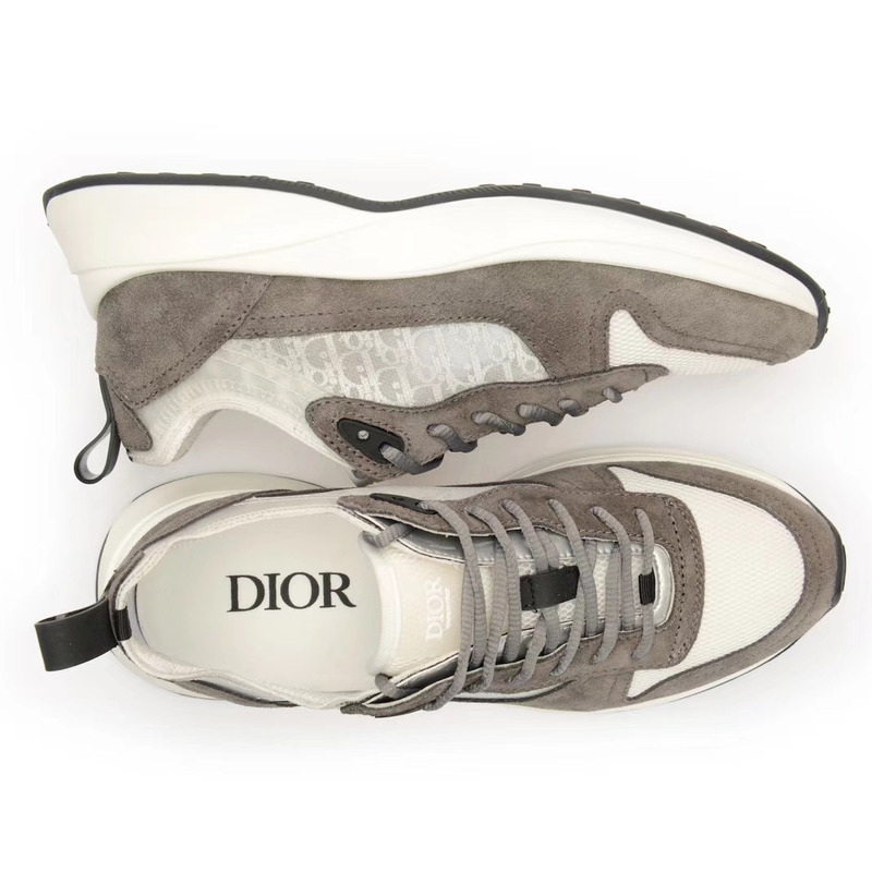 D*or b25 runner sneaker in D*or oblique gray suede