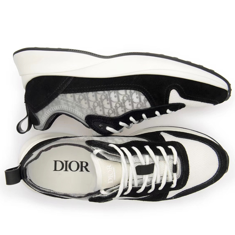 D*or b25 runner sneaker in D*or oblique black suede