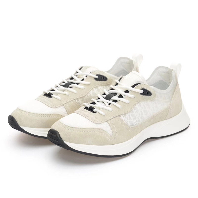 D*or b25 runner sneaker in D*or oblique white suede