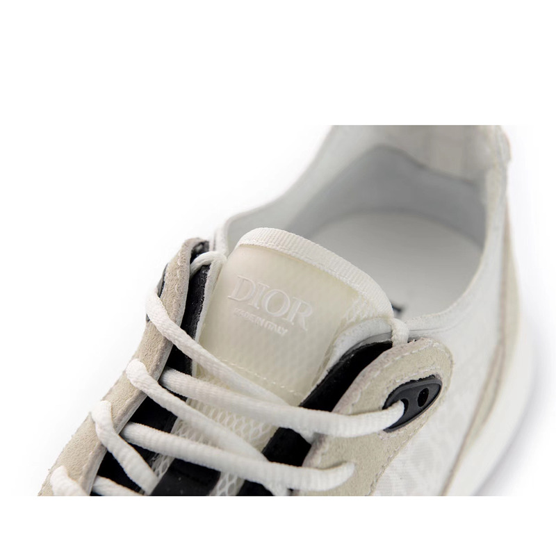 D*or b25 runner sneaker in D*or oblique white suede