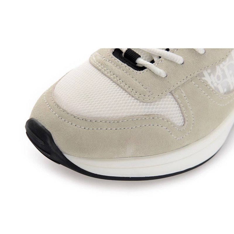 D*or b25 runner sneaker in D*or oblique white suede